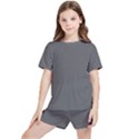 Carbon Grey Kids  Tee and Sports Shorts Set View1