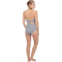 Chalice Silver Grey Scallop Top Cut Out Swimsuit View2