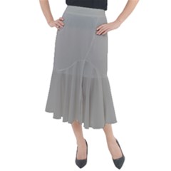 Chalice Silver Grey Midi Mermaid Skirt by FabChoice