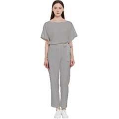 Chalice Silver Grey Batwing Lightweight Jumpsuit by FabChoice