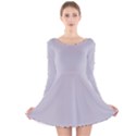 Cloudy Grey Long Sleeve Velvet Skater Dress View1