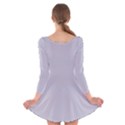 Cloudy Grey Long Sleeve Velvet Skater Dress View2