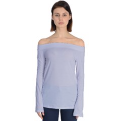 Cloudy Grey Off Shoulder Long Sleeve Top by FabChoice