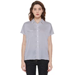 Cloudy Grey Short Sleeve Pocket Shirt by FabChoice