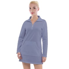 Cool Grey Women s Long Sleeve Casual Dress by FabChoice