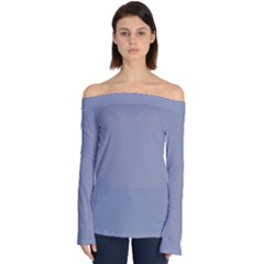 Cool Grey Off Shoulder Long Sleeve Top by FabChoice