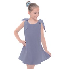 Cool Grey Kids  Tie Up Tunic Dress by FabChoice