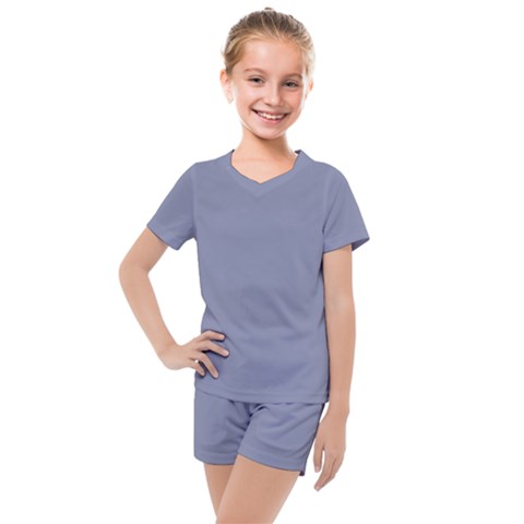 Cool Grey Kids  Mesh Tee And Shorts Set by FabChoice