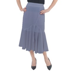 Cool Grey Midi Mermaid Skirt by FabChoice