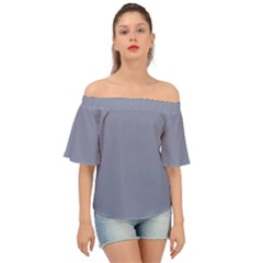 Cool Grey Off Shoulder Short Sleeve Top by FabChoice