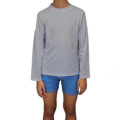 Drizzle Grey Kids  Long Sleeve Swimwear by FabChoice