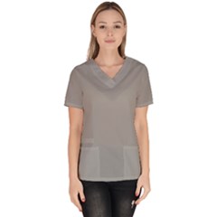 Drizzle Grey Women s V-neck Scrub Top by FabChoice