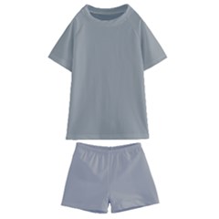 Drizzle Grey Kids  Swim Tee And Shorts Set by FabChoice