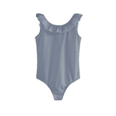 Drizzle Grey Kids  Frill Swimsuit by FabChoice