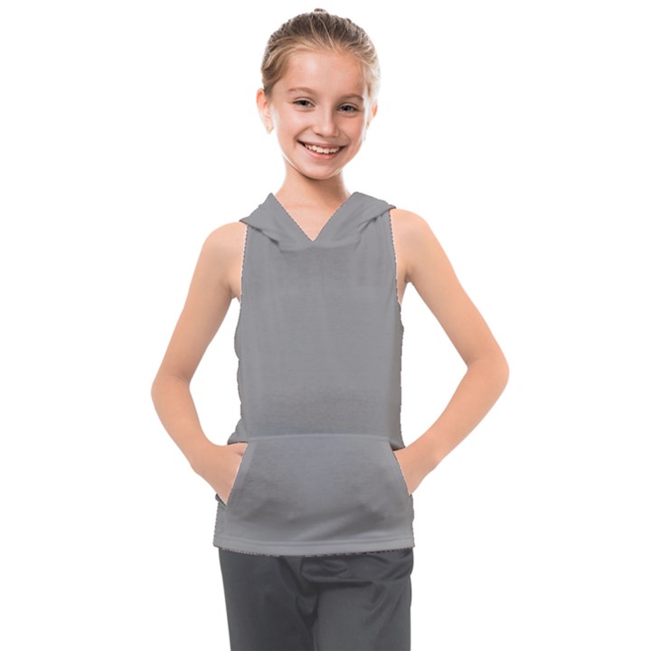 Drizzle Grey Kids  Sleeveless Hoodie