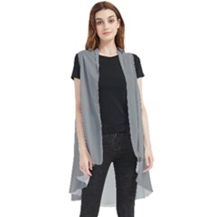 Drizzle Grey Sleeveless Chiffon Waistcoat Shirt