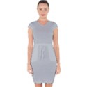 Glacier Grey Capsleeve Drawstring Dress  View1