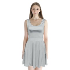 Glacier Grey Split Back Mini Dress  by FabChoice