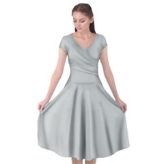 Glacier Grey Cap Sleeve Wrap Front Dress by FabChoice