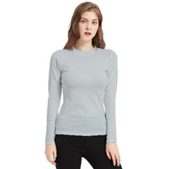 Glacier Grey Women s Long Sleeve Rash Guard by FabChoice