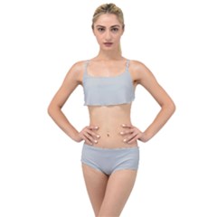 Glacier Grey Layered Top Bikini Set by FabChoice