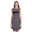 Graphite Grey Sleeveless Chiffon Dress   View1