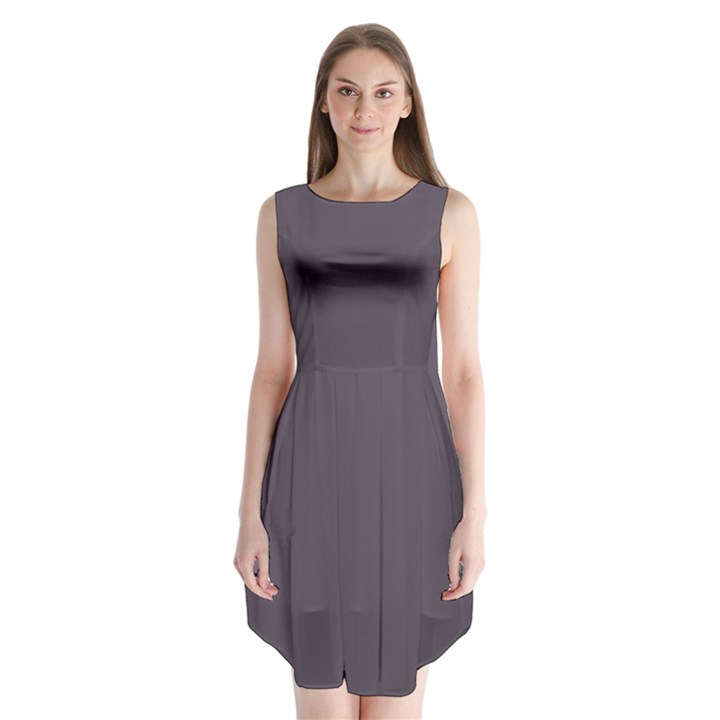 Graphite Grey Sleeveless Chiffon Dress  