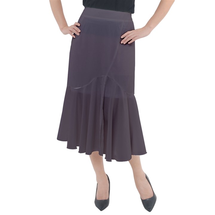 Graphite Grey Midi Mermaid Skirt