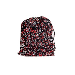 Patterntachesrougeblancnoir75 Drawstring Pouch (medium)