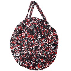 Patterntachesrougeblancnoir75 Giant Round Zipper Tote