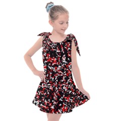 Patterntachesrougeblancnoir75 Kids  Tie Up Tunic Dress