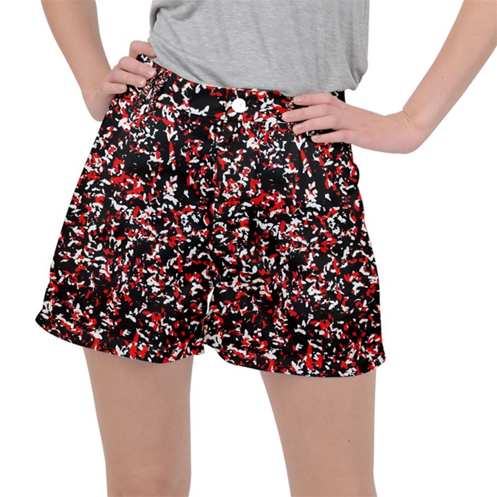 Patterntachesrougeblancnoir75 Ripstop Shorts