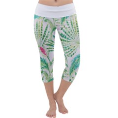 Palm Tree Capri Yoga Leggings by tracikcollection