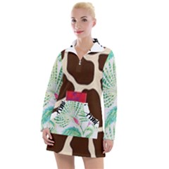 Palm Tree Women s Long Sleeve Casual Dress by tracikcollection