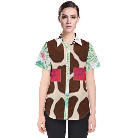 Palm Tree Women s Short Sleeve Shirt by tracikcollection