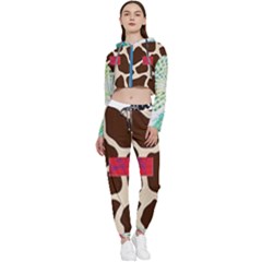 Palm Tree Cropped Zip Up Lounge Set by tracikcollection