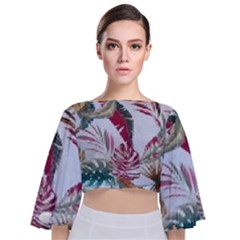 Hh F 5940 1463781439 Tie Back Butterfly Sleeve Chiffon Top by tracikcollection