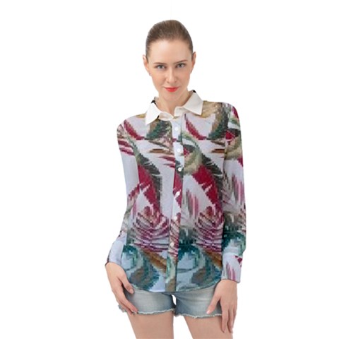 Spring/ Summer 2021 Long Sleeve Chiffon Shirt by tracikcollection