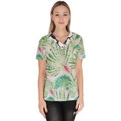  Palm Trees By Traci K Women s V-neck Scrub Top by tracikcollection