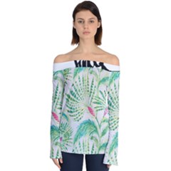  Palm Trees By Traci K Off Shoulder Long Sleeve Top by tracikcollection