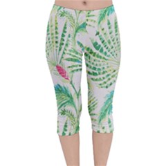  Palm Trees By Traci K Velvet Capri Leggings  by tracikcollection