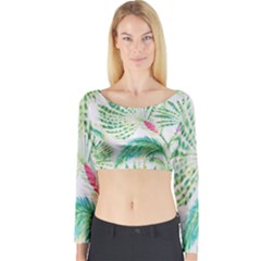  Palm Trees By Traci K Long Sleeve Crop Top by tracikcollection