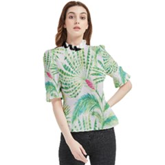  Palm Trees By Traci K Frill Neck Blouse