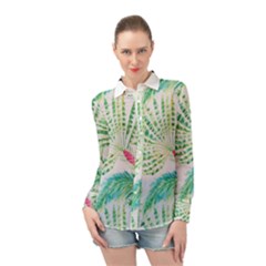  Palm Trees By Traci K Long Sleeve Chiffon Shirt