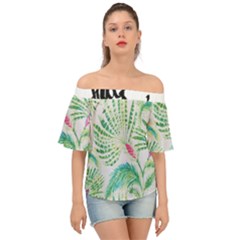  Palm Trees By Traci K Off Shoulder Short Sleeve Top by tracikcollection