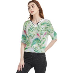  Palm Trees By Traci K Quarter Sleeve Blouse