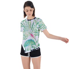  Palm Trees By Traci K Asymmetrical Short Sleeve Sports Tee by tracikcollection