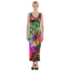 Electric Fitted Maxi Dress by JustToWear