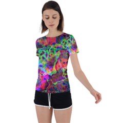 Electric Back Circle Cutout Sports Tee by JustToWear