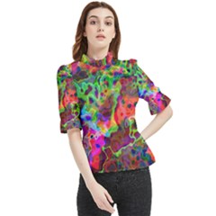 Electric Frill Neck Blouse